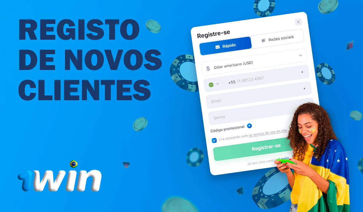 Registo de novos jogadores 1Win